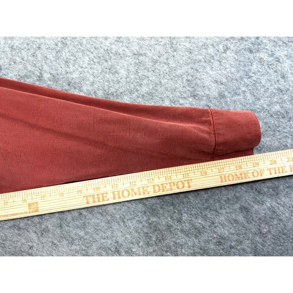 Vtg Tianello Shirt Men’s Small Red Long Sleeve Tencel Baggy Made in USA - Picture 9 of 11